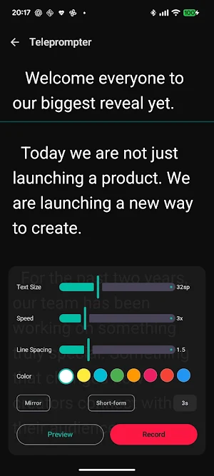 Teleprompter for Creators Screenshot 2