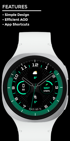 Night 25A - Analog Watch Face Screenshot 1