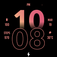Active Peach Watch Face