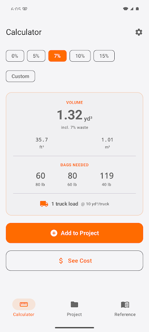 ConcreteCalc Screenshot 1