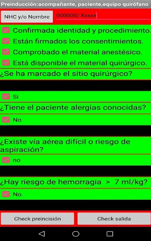 Check List quirófano pediatría Screenshot 1