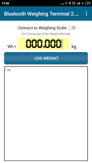 Bluetooth Weight Terminal 2.0 Screenshot 0