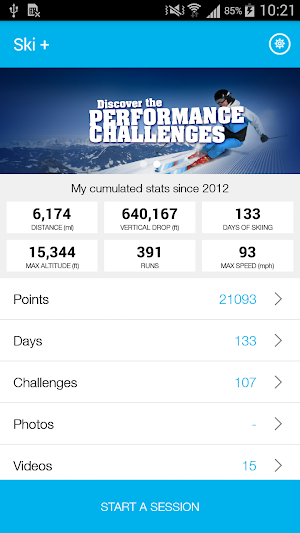 SKI+ tracking GPS,snow report Screenshot 1