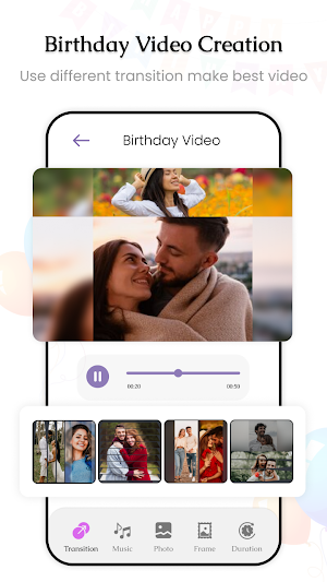 Birthday Video & photo maker Screenshot 1