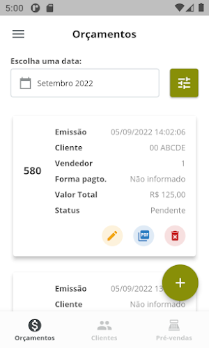 Ori Orçamento App Screenshot 1