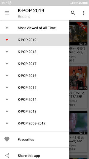 K-POP Tube - Popular & Recent Screenshot 1