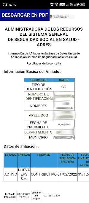Colombia Certificados Screenshot 1