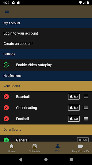 Holy Cross School Athletics Screenshot 2