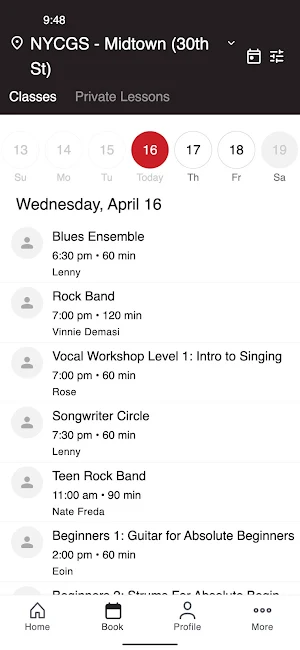 NYC Guitar School Screenshot 1