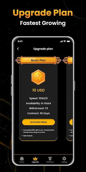 Bitcoin Miner BTC Cloud Mining Screenshot 2
