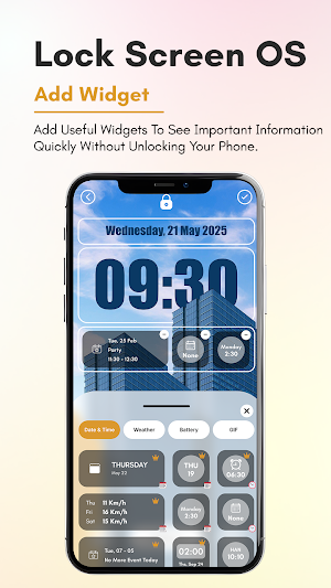 Lock Screen OS Style, Widget Screenshot 2