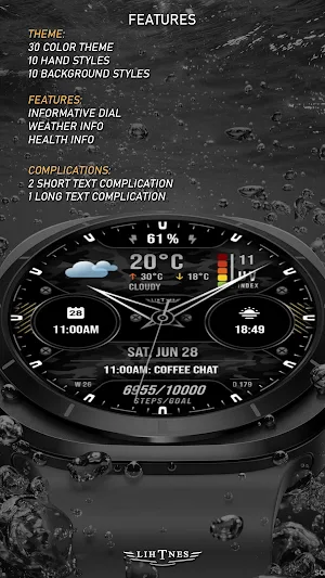 Weather Watch Face 074 Screenshot 2