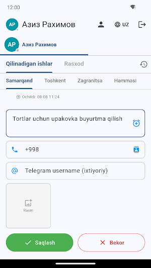 Qilinadigan Ishlar Screenshot 0