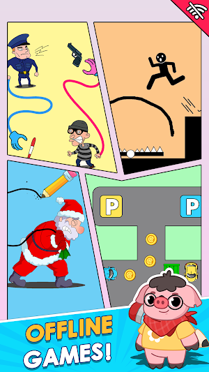 Mini Relaxing Game-draw line Screenshot 1