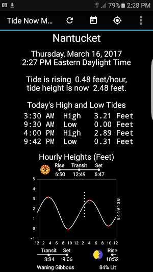 Tide Now MA-NY, Tides, Sun and Moon Times Screenshot 1