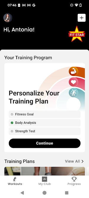 FIT STAR APP Screenshot 1