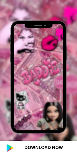 Baddie Cute Pink Wallpaper Screenshot 1