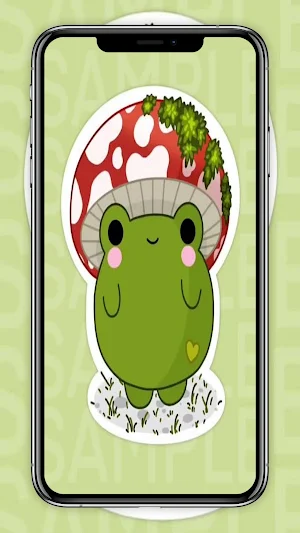 Cute Green Frog Wallpaper Screenshot 2