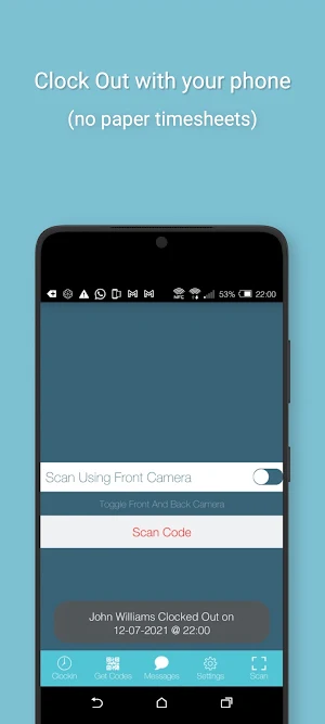 Smart Clockin Timecard Screenshot 3