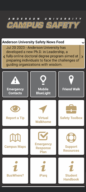 Anderson University Safety Screenshot 1