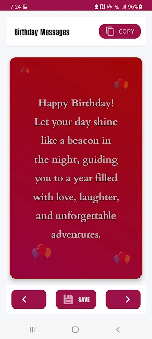 Birthday Messages Wishes 2025 Screenshot 2