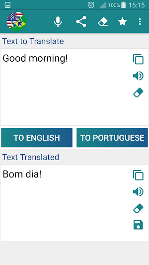 Portuguese English Translator Screenshot 2