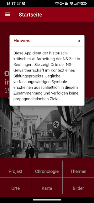 Orte der NS-Zeit Reutlingen Screenshot 1