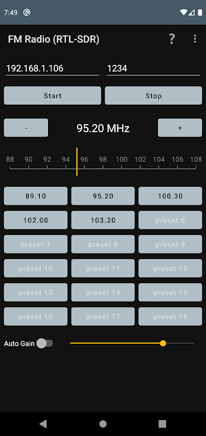 FM Radio (RTL-SDR) Screenshot 3