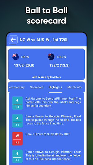 Crickss - Cricket Live Score Screenshot 3