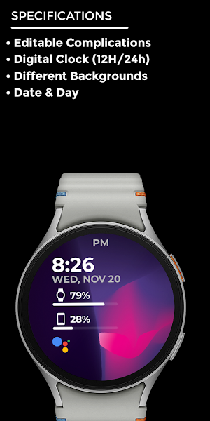 Night ver 54 - watch face Screenshot 3