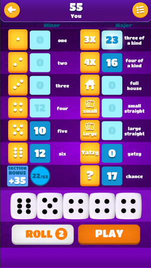 Yatzy Dice Game Challenge Screenshot 3