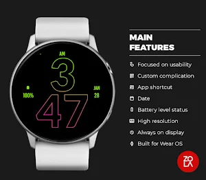 Green Pink LE Watch Face Screenshot 1