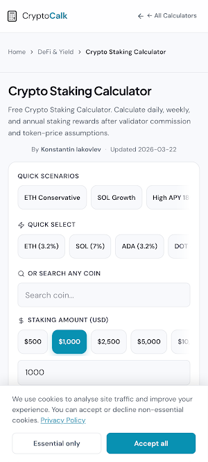 CryptoCalk: Crypto Calculator Screenshot 3