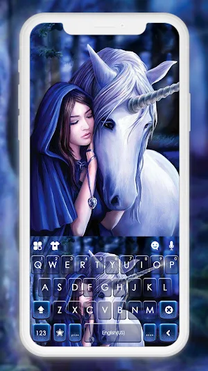 Unicorn Fairytale Keyboard Background Screenshot 0