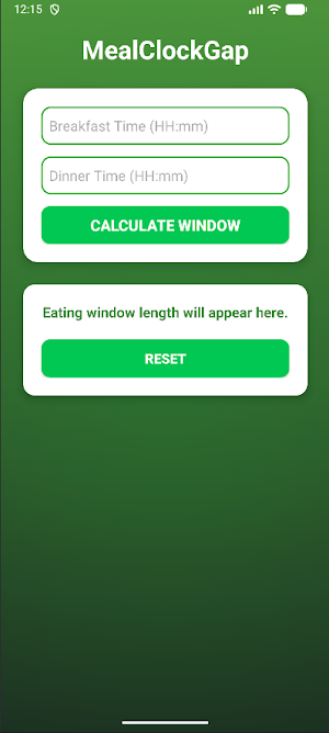 MealClockGap Screenshot 0