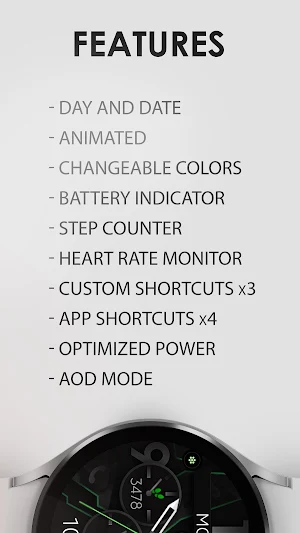 Dream 59 analog watch face Screenshot 3