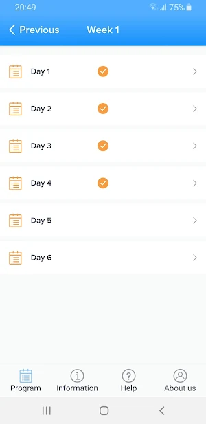 Bella's Lower Back Pain App Screenshot 2