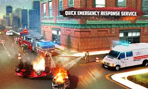 🚒 Rescue Fire Truck Simulator: 911 City Rescue Screenshot 1