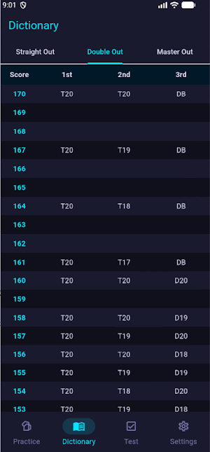 Darts Checkout Trainer Screenshot 1
