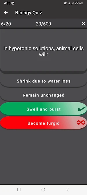 Biology grade 11th quiz Screenshot 1
