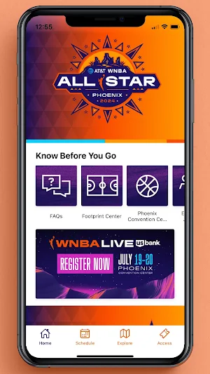 WNBA Events App Screenshot 0
