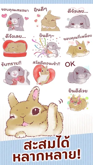 สติกเกอร์ กระต่ายน้อยปอม Screenshot 2