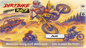 Dirt Bike Stunt Sketchy Race Screenshot 0