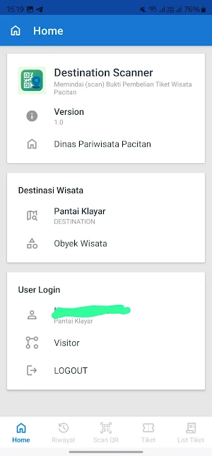 Tiket Pacitan Scanner Screenshot 1
