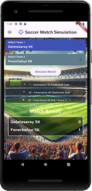 Soccer Match Simulation Screenshot 3