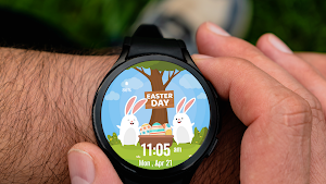 Easter Bunny Watch Face 2 Screenshot 0