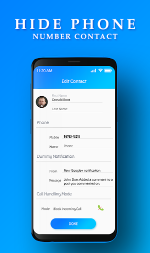 Hide phone number - Hide contact Screenshot 3