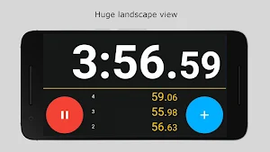 Stopwatch 2 - Advanced  lap timer with no ads Screenshot 1