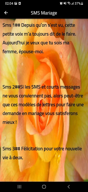 SMS AMOUR Screenshot 2