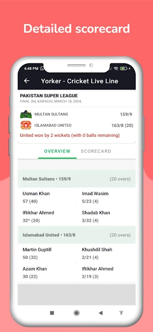 Yorker - Cricket Live Line Screenshot 2